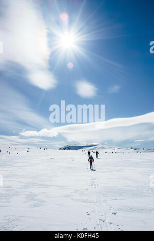 Moen, Norwegen - 23. März 2016. Menschen Sulseter Ski Resort. Stockfoto