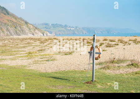 Leben Ring bei slapton Sands Stockfoto