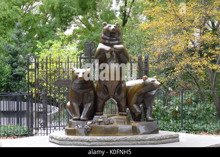 Gruppe der Bären in NY Central Park Stockfoto