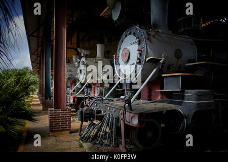 Kuba, Kuba, Cardenas, Museum Sugar Mill von Jose Smith Comas erhalten Öl Dampflokomotiven Stockfoto