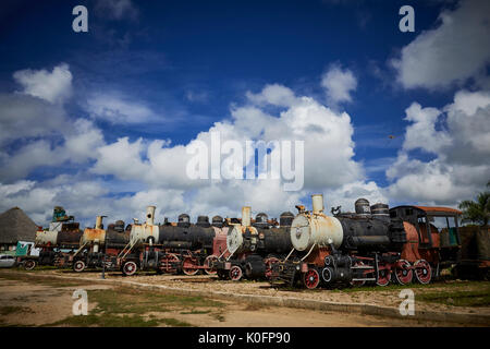 Kuba, Kuba, Cardenas, Museum Sugar Mill von Jose Smith Comas erhalten Öl Dampflokomotiven Stockfoto