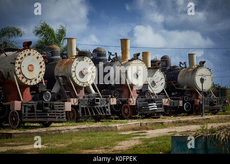 Kuba, Kuba, Cardenas, Museum Sugar Mill von Jose Smith Comas erhalten Öl Dampflokomotiven Stockfoto