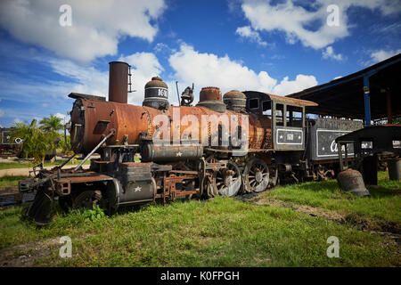 Kuba, Kuba, Cardenas, Museum Sugar Mill von Jose Smith Comas erhalten Öl Dampflokomotiven Stockfoto