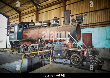 Kuba, Kuba, Cardenas, Museum Sugar Mill von Jose Smith Comas erhalten Öl Dampflokomotiven Stockfoto