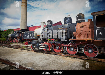 Kuba, Kuba, Cardenas, Museum Sugar Mill von Jose Smith Comas erhalten Öl Dampflokomotiven Stockfoto