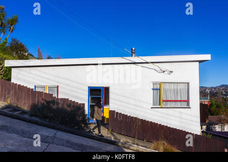 Baldwin Street. Die steilste Strasse der Welt, Dunedin, Neuseeland Stockfoto