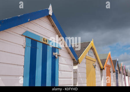 Holzhütten Am Goodrington Sands, Paignton, Devon Stockfoto