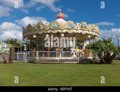 Karussell in Torquay, Devon, Großbritannien Stockfoto