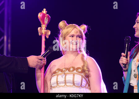 Sydney, Australien. 19. August 2017. Im Bild: Cosplay Wettbewerb & Catwalk: Pretty Guardian Sailor Moon, Lucie als Prinzessin Serenity. SMASH! Sydney Mann Stockfoto