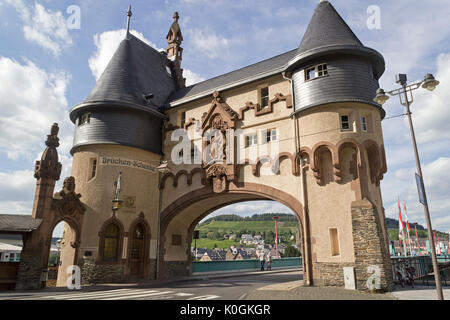 Bridge Gate, Traben-Trarbach, Mosel, Rheinland-Pfalz, Deutschland Stockfoto