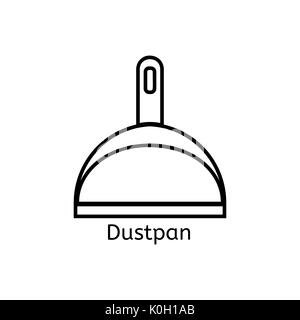 Reinigungsbürste einfache Linie Symbol. Waschbürste thin linear Zeichen