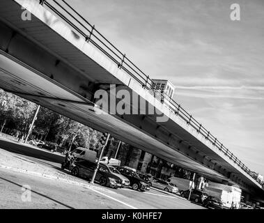 Paso elevado de Nuevos Ministerios. Madrid Hauptstadt. España Stockfoto