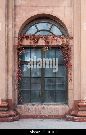 Alte Architektur Fenster mit Spalten Stockfoto