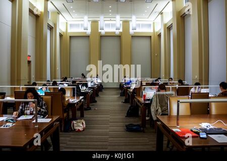 Die Brody Learning Commons Leseraum, von der Mitte des Ganges, 2016 fotografiert. Mit freundlicher Genehmigung von Eric Chen. Stockfoto