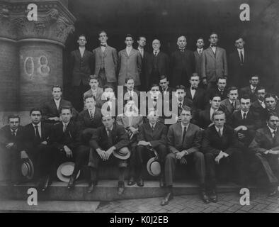 Gruppenfoto der Johns Hopkins Universität Klasse 1908, 1908. Stockfoto