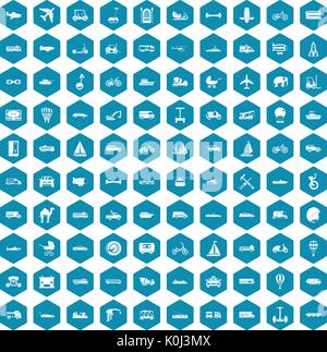 100 Transport icons sapphirine Violett Stock Vektor