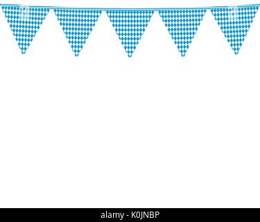 Girlande mit Fahnen für das Oktoberfest Urlaub Stock Vektor