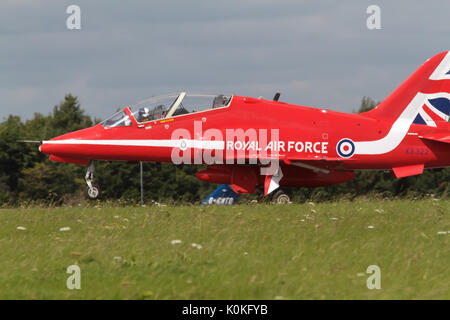Die roten Pfeile zeigen an der Biggin Hill Festival der Flug Stockfoto