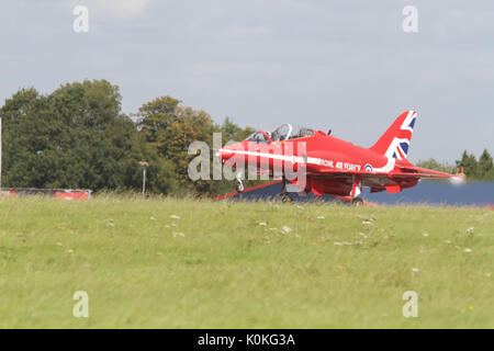 Die roten Pfeile zeigen an der Biggin Hill Festival der Flug Stockfoto