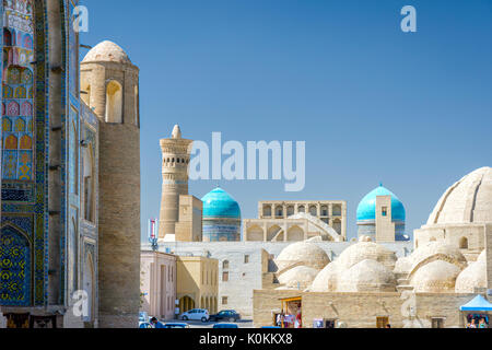 Blick über Buchara Downtown mit Kuppeln, Usbekistan Stockfoto