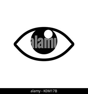 Piktogramm der Auge Symbol, iconic Symbol auf weißem Hintergrund - Vektor ein futuristisches Design. Stock Vektor