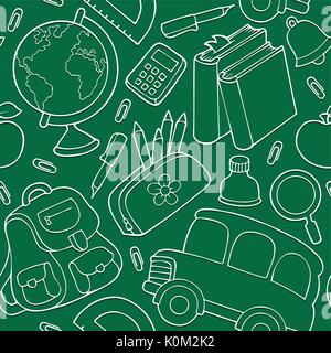 Schule Thema nahtlose Hintergrund 3-eps 10 Vector Illustration. Stock Vektor