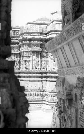 Sun modhera Hindu Tempel, Mehsana, Gujarat, Indien, Asien Stockfoto