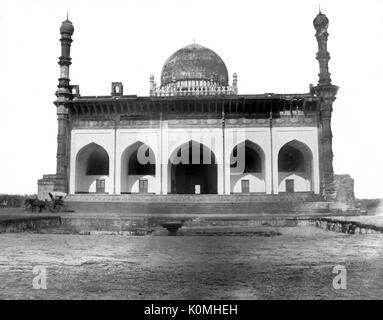 Alte vintage Laterne Folie von Ibrahim Roza, bijapur, Karnataka, Indien, Asien, 1900 s Stockfoto