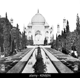 Alte vintage Laterne Folie des Taj Mahal, Agra, Uttar Pradesh, Indien, Asien Stockfoto