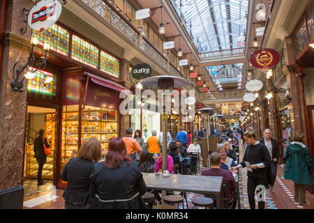 The Strand Arcade 1891 erbaut ist Sydney's nur noch die Einkaufspassage im Viktorianischen Stil, im Zentrum der Stadt gelegen, mit Boutiquen und Geschäften Stockfoto