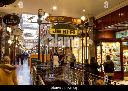 The Strand Arcade 1891 erbaut ist Sydney's nur noch die Einkaufspassage im Viktorianischen Stil, im Zentrum der Stadt gelegen, mit Boutiquen und Geschäften Stockfoto