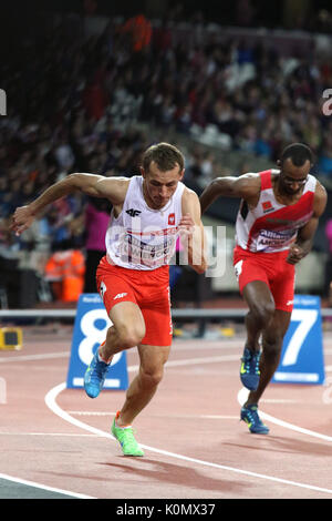 Lukasz WIETECKI von Polen in der Männer 800m T13 Finale auf der Welt Para Meisterschaften in London 2017 Stockfoto