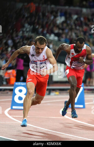 Lukasz WIETECKI von Polen in der Männer 800m T13 Finale auf der Welt Para Meisterschaften in London 2017 Stockfoto