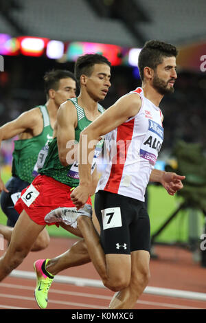 ALOUI Bilel Tunesiens in der Männer 800m T13 Finale auf der Welt Para Meisterschaften in London 2017 Stockfoto