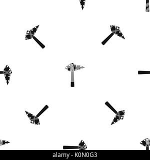 Alten hammer Muster nahtlose Schwarz Stock Vektor