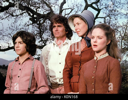 Das kleine Haus in der Prärie CBS/ABC-TV Western Serie 1974-1982. Von links: Matthew Labyorteaux, Michael Landon, Karen Grassie, Melissa Sue Anderson Stockfoto