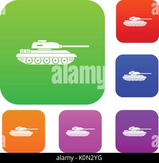 Tank set Sammlung Stock Vektor
