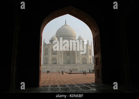 Das Taj Mahal in Agra Stockfoto