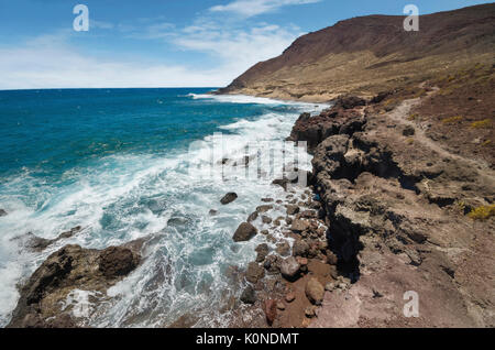 Vulkanische Landschaft Küste Teneriffa, Kanarische Inseln, Spanien. Stockfoto