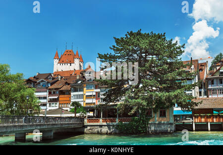 schöne Landschaft von Thun Schweiz Stockfoto