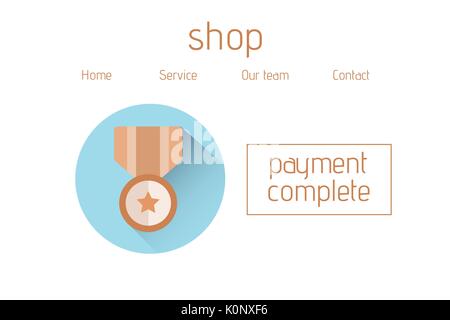 Digital composite von Online Shopping mit Zahlung der gesamte Text Schnittstelle Stockfoto