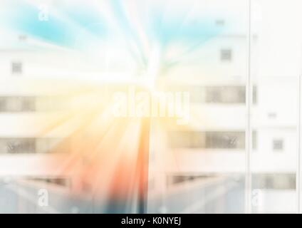 Digital composite der Abstrakten Übergang mit psychedelischen Farben ripping Realität Stockfoto