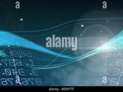 Digital composite der Abstrakten Übergang mit Nummer zahlen Stockfoto