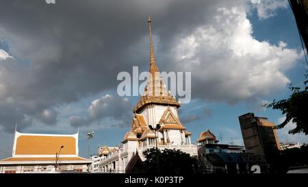 Königlicher Tempel Sukhothal Stil Golden Buddha Wat Traimit Chinatown Yaowarat Road Bangkok Thailand Phra Phuttha Maha Suwana Patimakon Stockfoto