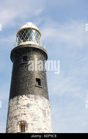 Verschmähen Point Lighthouse vor der Restaurierung. Verschmähen, Humber-mündung, East Yorkshire Stockfoto