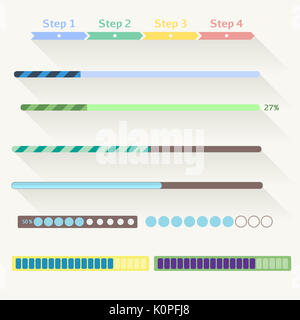 Fortschrittsbalken Temtlate Stockfoto