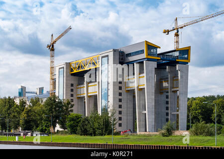 Blick auf Neues Schiff heben im Bau an Niederfinow in Brandenburg, Deutschland Stockfoto