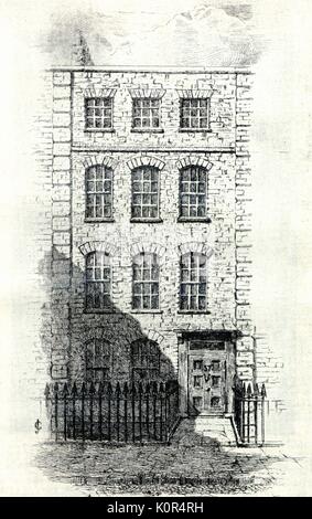 Georg Friedrich Händels Haus in 25 Brook Street, London, wo der Messias komponiert wurde. Deutsch/Britischen Barockkomponisten. (1742), deutsch-englischer Komponist, 23. Februar 1685 - 14. April 1759 Stockfoto