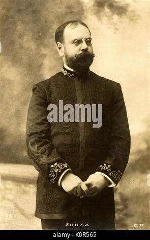 John Philip Sousa - Porträt der amerikanischen Kapellmeister, Dirigent und Komponist der spät-romantische Ohr. Als "König" im März bekannt. 6. November 1854 - 6. März 1932. Stockfoto