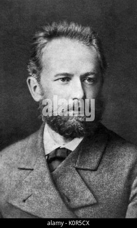 Pyotr Il'yich Tchaikovsky - Porträt des russischen Komponisten, 1877. 7. Mai 1840 - 6. November 1893 Stockfoto